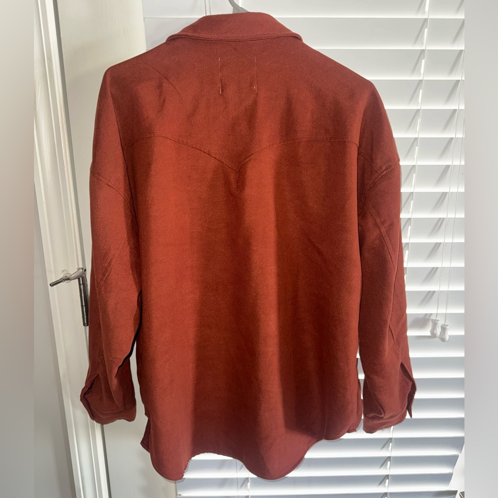 Altar'd State Rust Button-Up Shacket - Picture 4 of 6